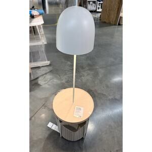 IKEA TRINDSNÖ Floor Lamp White Metal/Birch Veneer 49" 205.533.06 – NEW